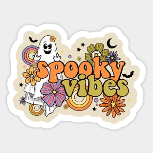 Retro Spooky Vibes Sticker